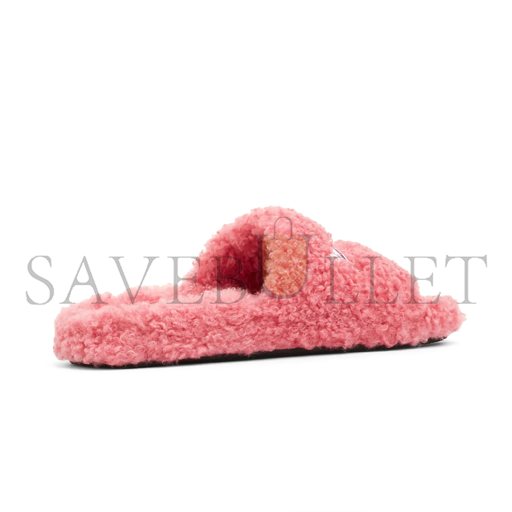 BALENCIAGA WOMEN'S FURRY SLIDE SANDAL 654261W2DO15596